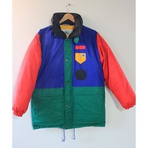 Brambilla puffer Jacket 90s color block